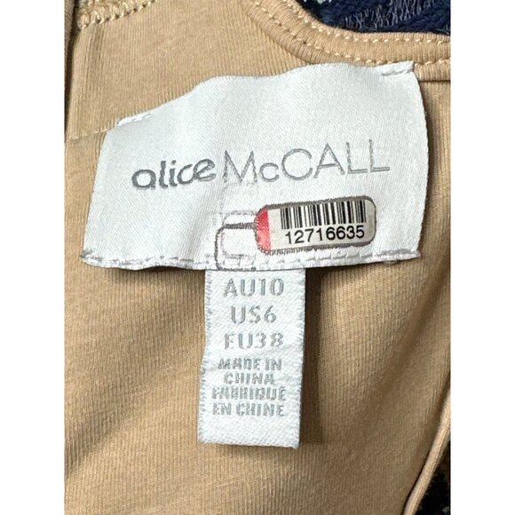 Alice McCall Magic Moonlight Blue Floral Lace Velvet Formal Dress Womens 6 - Picture 11 of 12